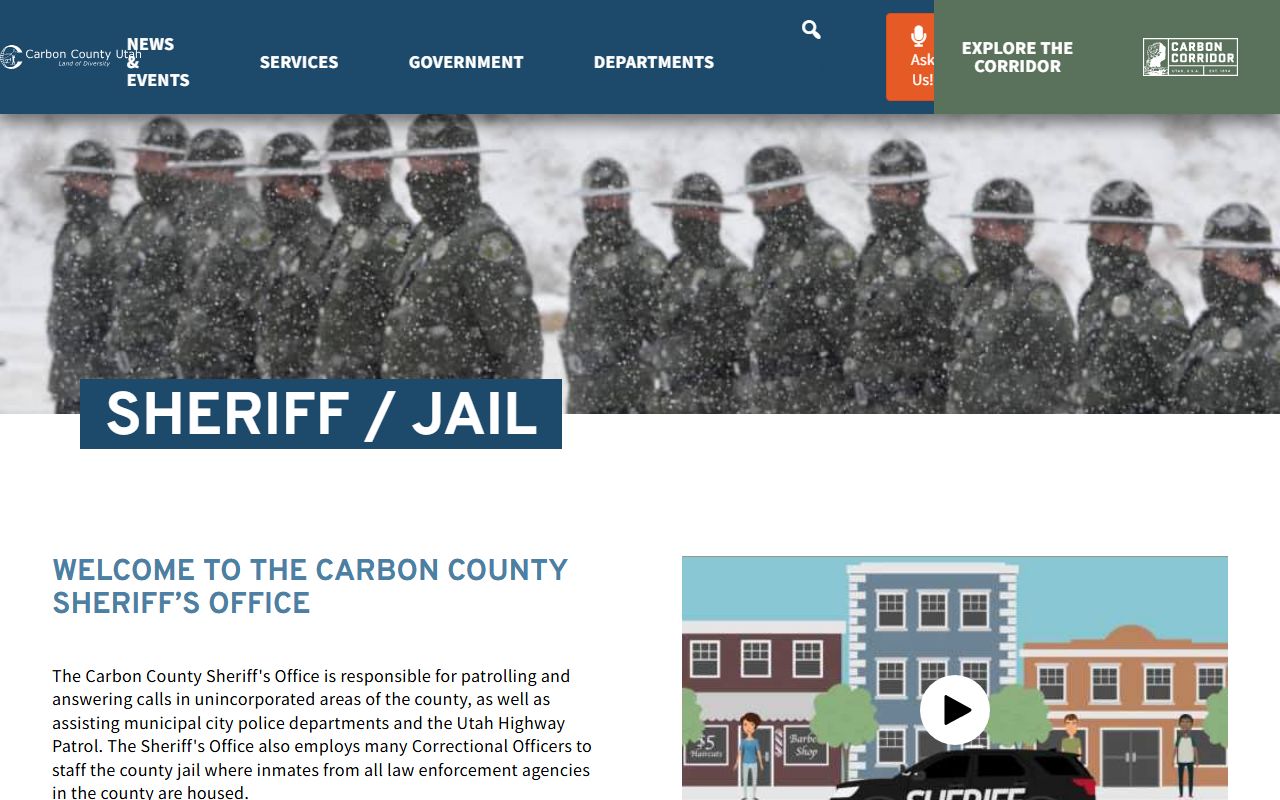 Carbon County Sheriff Office page for Carbon County recent bookings