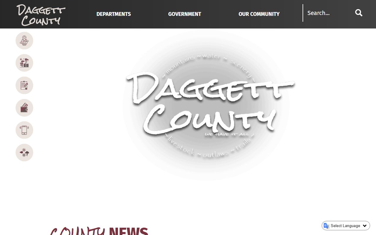 Daggett County Utah government site with sheriff and recent bookings contact info