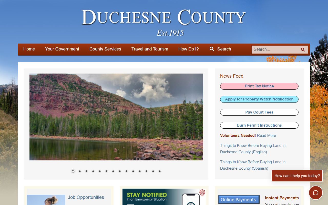 Duchesne County government site with Duchesne County recent bookings resources