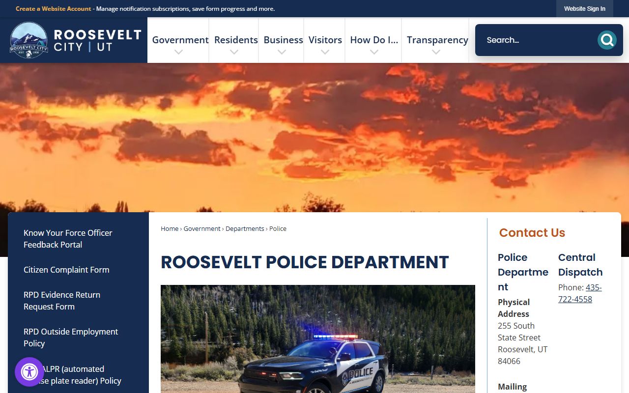 Roosevelt Police page tied to Duchesne County recent bookings