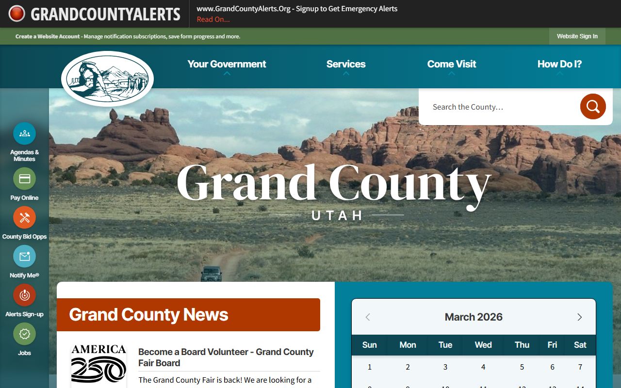 Grand County government site for Grand County recent bookings