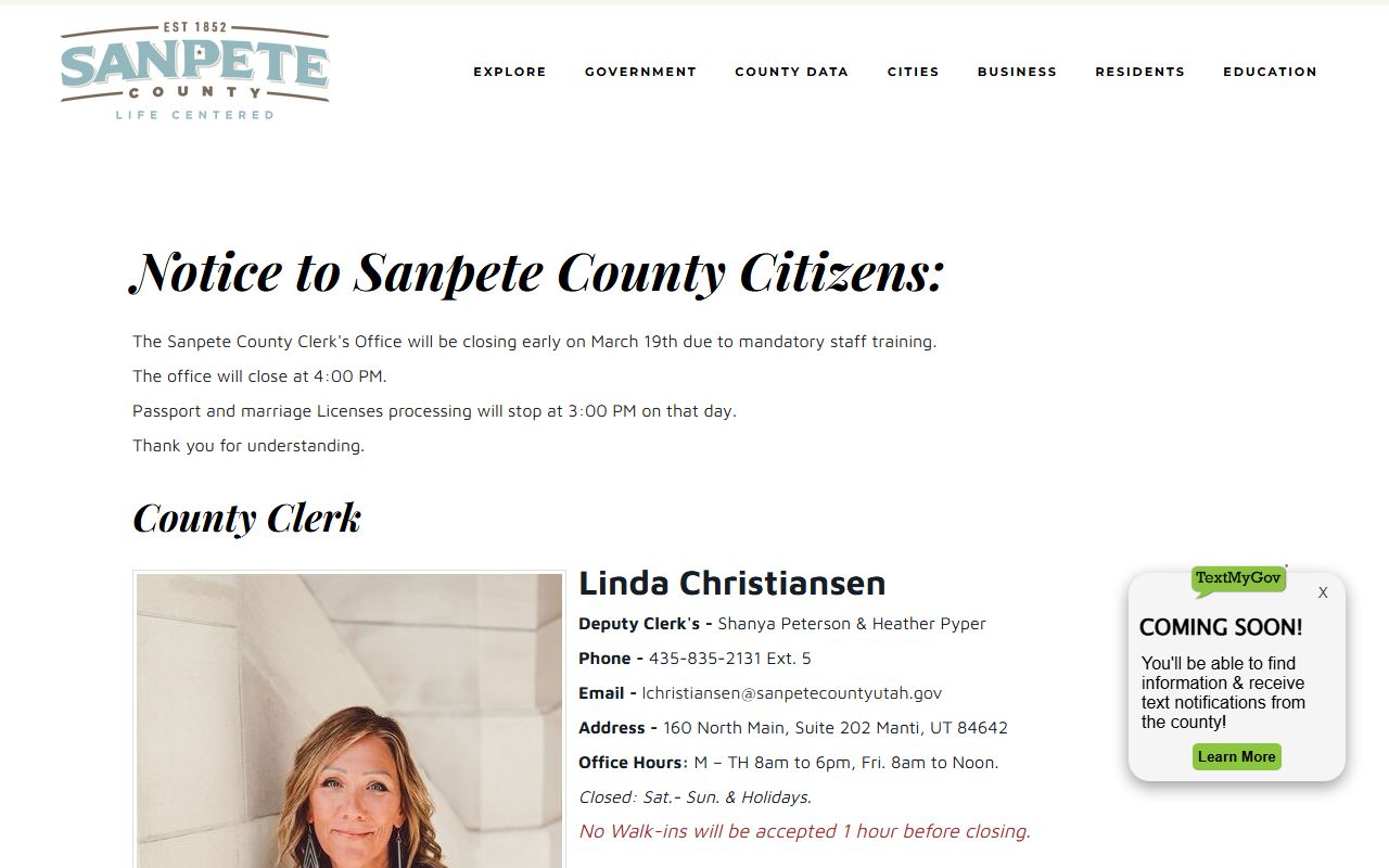 Sanpete County Clerk records for recent bookings lookups
