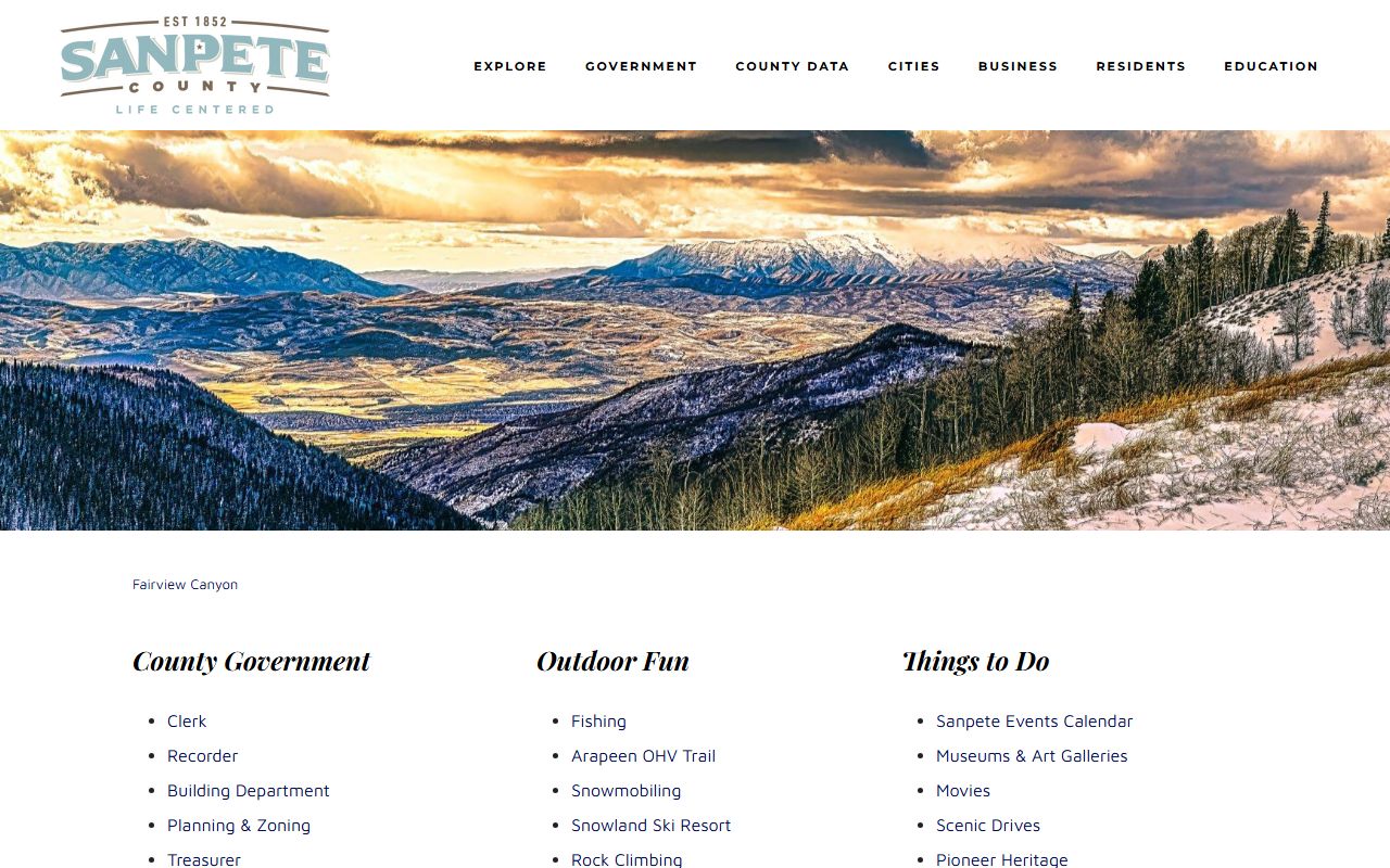 Sanpete County government portal for recent bookings