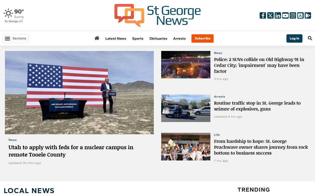 Washington County St George Recent Bookings resource